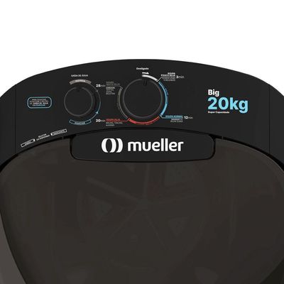Lavadora Semiautomática Tanquinho Mueller 20kg Preto 127 V