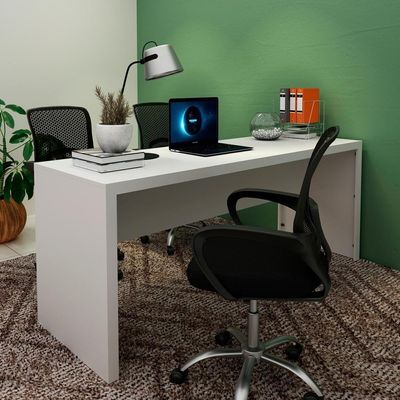 Escrivaninha Mesa Escritorio 180 Cm Me4185 Branco Tecno Mobili Branco