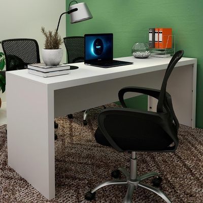 Escrivaninha Mesa Escritorio 180 Cm Me4185 Branco Tecno Mobili Branco