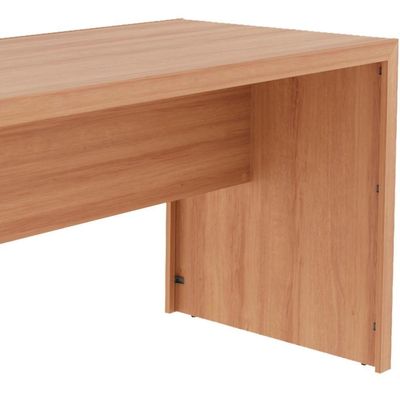 Escrivaninha Mesa Escritorio 180 Cm Me4185 Amendoa Tecno Mobili Amendoa