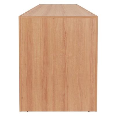 Escrivaninha Mesa Escritorio 180 Cm Me4185 Amendoa Tecno Mobili Amendoa