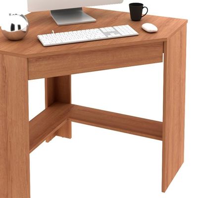 Escrivaninha Mesa Escritorio De Canto 76,5 Cm Me4169 Amendoa Tecno Mobili Amendoa