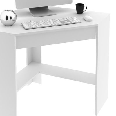 Escrivaninha Mesa Escritorio De Canto 76,5 Cm Me4169 Branco Tecno Mobili Branco