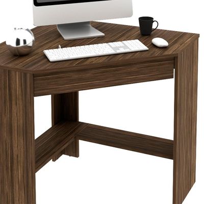 Escrivaninha Mesa Escritorio De Canto 76,5 Cm Me4169 Nogal Tecno Mobili Nogal