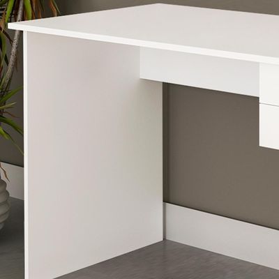 Escrivaninha Mesa Escritorio 2 Gavetas Me4165 Branco Tecno Mobili Branco