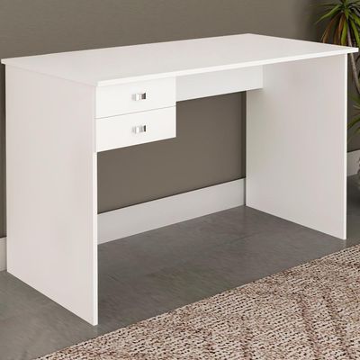 Escrivaninha Mesa Escritorio 2 Gavetas Me4165 Branco Tecno Mobili Branco