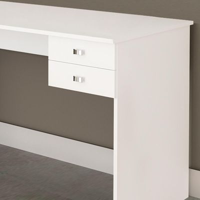Escrivaninha Mesa Escritorio 2 Gavetas Me4165 Branco Tecno Mobili Branco