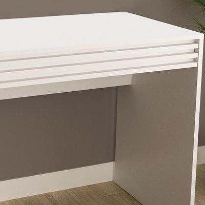 Escrivaninha Mesa Escritorio 1 Gaveta Ripada Me4173 Branco Tecno Mobili Branco
