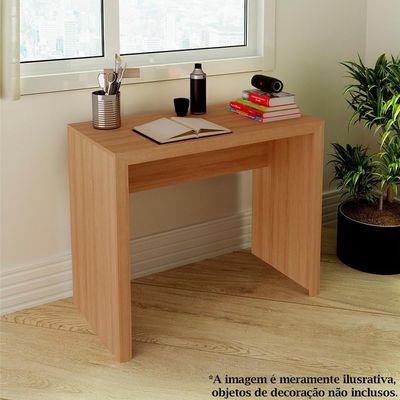 Escrivaninha Mesa Escritorio Me4139 Amendoa Tecno Mobili Amendoa