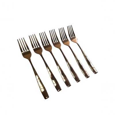 Conjunto Com 06 Garfos De Mesa Rose Gold 2173