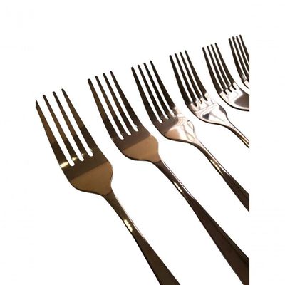 Conjunto Com 06 Garfos De Mesa Rose Gold 2173