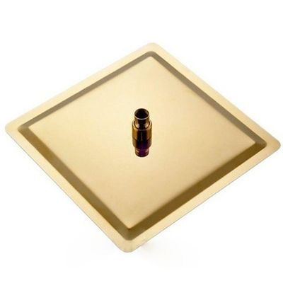 Chuveiro Ducha Teto Inox Dourado 20x20 Slim Luxo Suporte