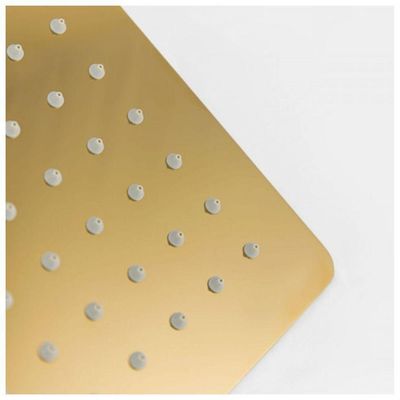 Chuveiro Ducha Teto Inox Dourado 20x20 Slim Luxo Suporte