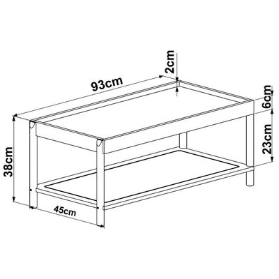Mesa De Centro 93 Cm Pes Madeira Oslo 27961 Hanover Artesano Hanover