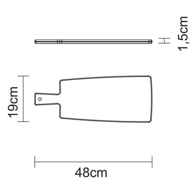 Fsc Tábua Retangular Para Pão Tramontina Kitchen Em Madeira Teca Com Cabo 48x19 Cm Tramontina