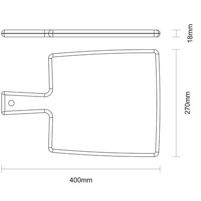 Fsc Tábua Retangular Tramontina Kitchen Em Madeira Teca Com Cabo 40x27 Cm Tramontina