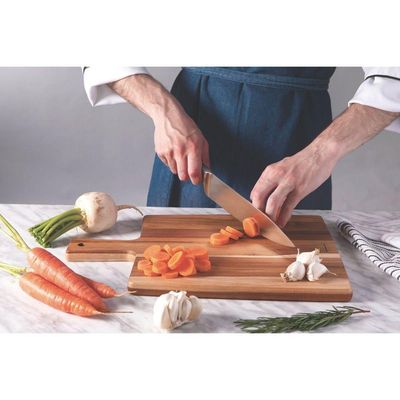 Fsc Tábua Retangular Tramontina Kitchen Em Madeira Teca Com Cabo 40x27 Cm Tramontina