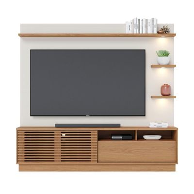 Jogo Home Para Tv E Mesa De Centro Clint Freijo Off-white Matte