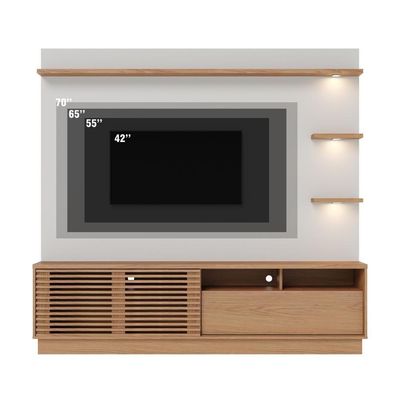 Jogo Home Para Tv E Mesa De Centro Clint Freijo Off-white Matte
