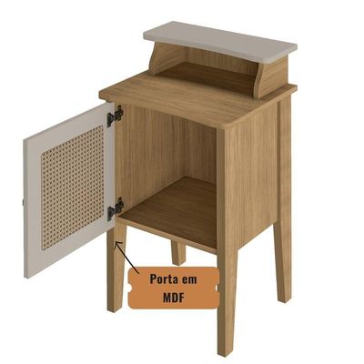 Mesa De Canto E Cabeceira Mesinha De Apoio Charlotte Carvalho | Off White