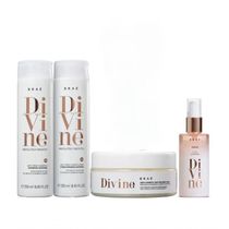 Kit Shampoo E Condicionador 2x250ml + Máscara 200g + Sérum 60ml Divine Braé