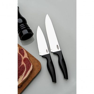 Faca Para Carne 6 Polegadas (27,5 Cm) Inox Cabo Preto Linha Cross Preto Brinox
