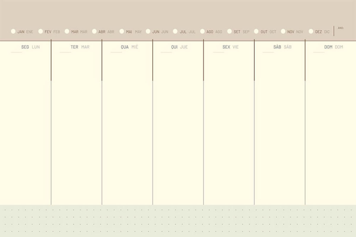 Agenda Free Planner Permanente La Creme Love Jandaia
