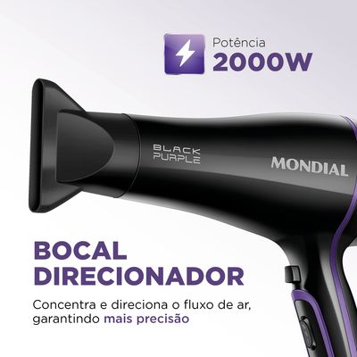 Secador de Cabelos Black Purple Mondial SCN-01 220V