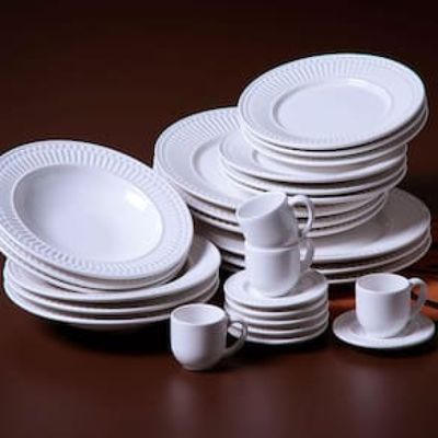 Aparelho de Jantar 18 Peças Porto Brasil Roma em Cerâmica Feldspática - Branco