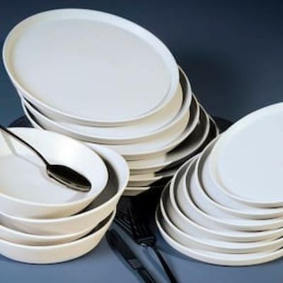 Conjunto com 6 Pratos de Sobremesa Porto Brasil Neo Vit em Stoneware 21,5cm  Cinza