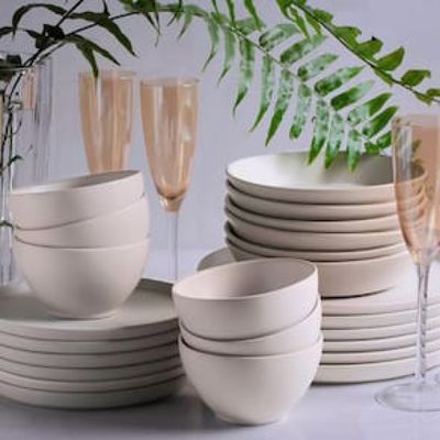 Conjunto com 6 Pratos de Sobremesa Porto Brasil Neo Vit em Stoneware 21,5cm  Cinza