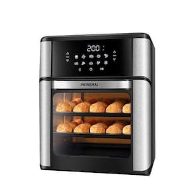 Fritadeira Elétrica Sem Óleo Air Fryer Oven 2 em 1 Mondial AFON-12L-BI 12L Digital – Preta/Inox Preto / 110