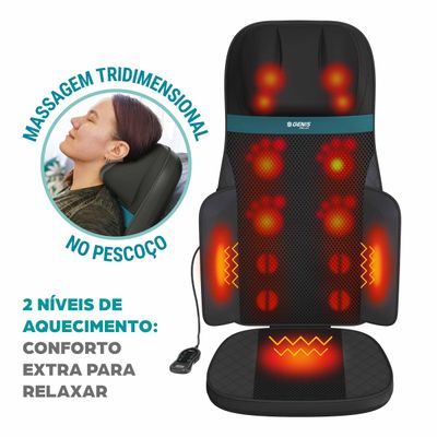 Assento Massageador Shiatsu Comfort Genis Relax Polishop ND / BIVOLT