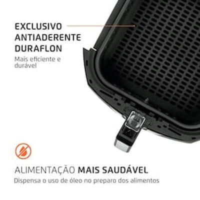 Fritadeira Elétrica Sem Óleo Air Fryer Mondial AFN-60 6L Preta/Inox Preto,Inox / 220