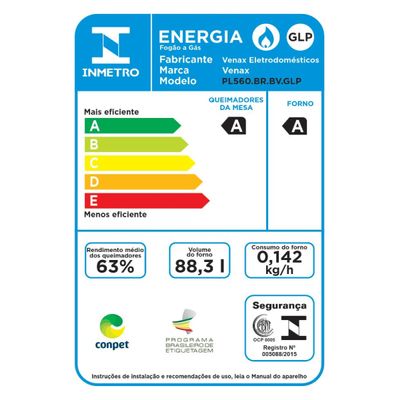 Fogao a Gas 5 Bocas Venax Picasso Line Branco