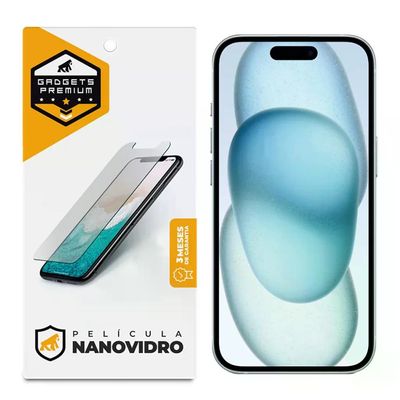 Kit Capa Gravity Preta e Pelicula Nano Vidro para iPhone 15 Plus - Gshield