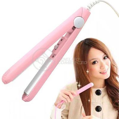Mini Chapinha Prancha 17Cm Bivolt 110|220V Profissional Rosa Bivolt
