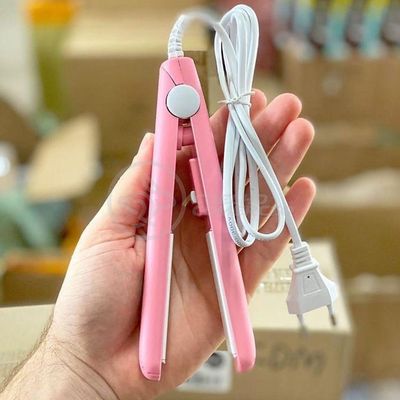 Mini Chapinha Prancha 17Cm Bivolt 110|220V Profissional Rosa Bivolt