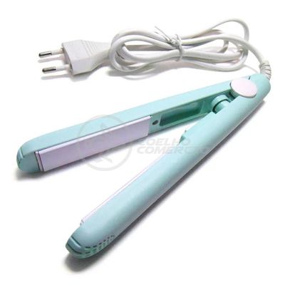 Mini Chapinha Prancha 17Cm Bivolt 110|220V Profissional Azul Bivolt