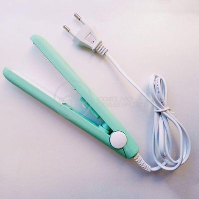 Mini Chapinha Prancha 17Cm Bivolt 110|220V Profissional Azul Bivolt