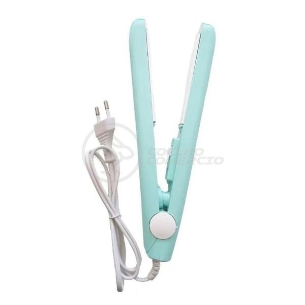 Mini Chapinha Prancha 17Cm Bivolt 110|220V Profissional Azul Bivolt
