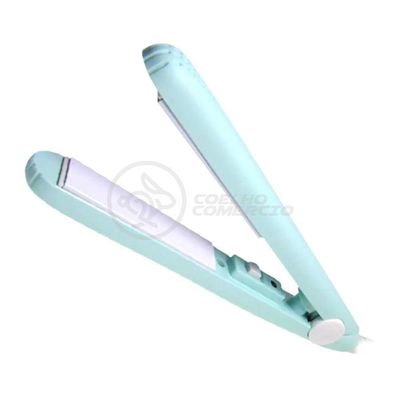 Mini Chapinha Prancha 17Cm Bivolt 110|220V Profissional Azul Bivolt
