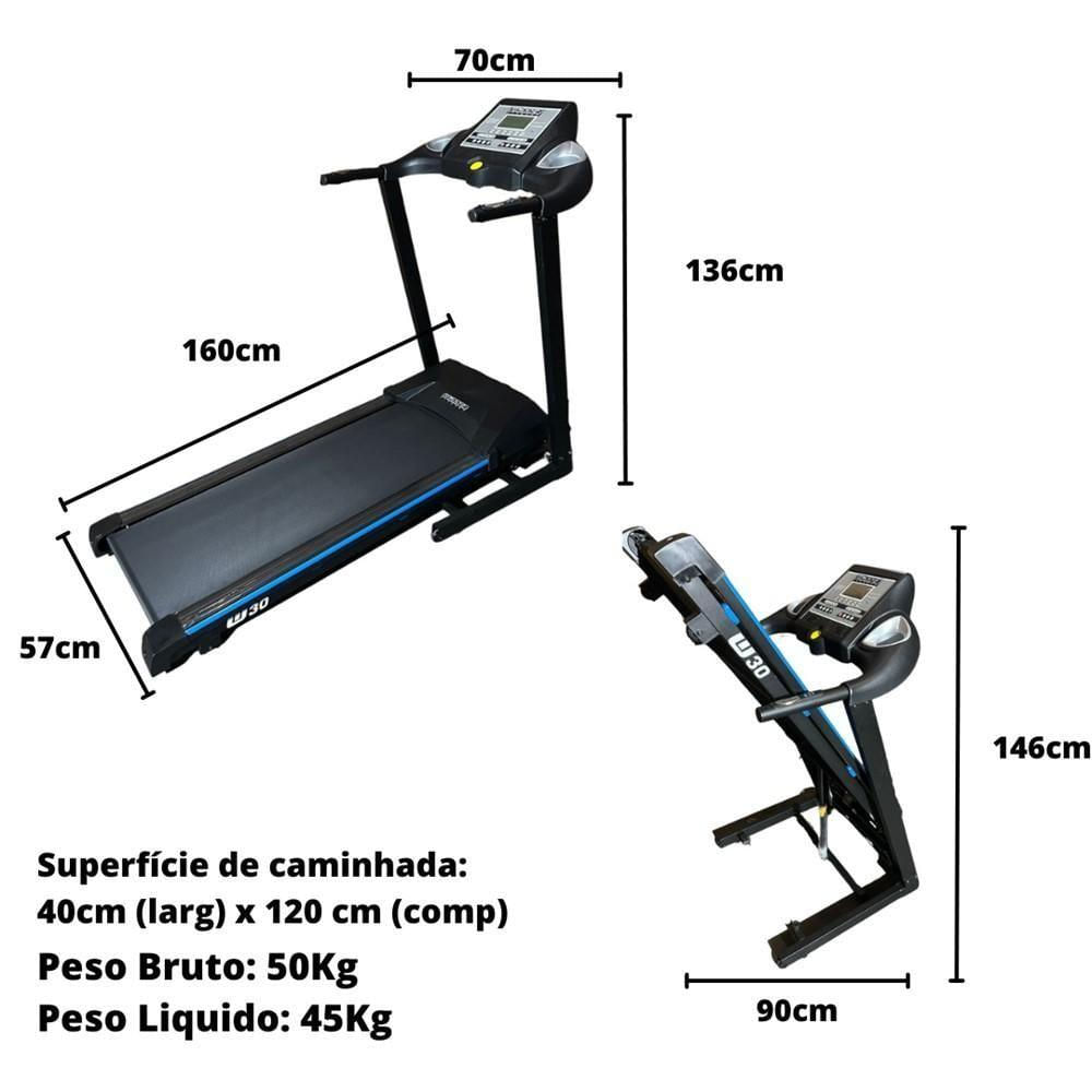 Esteira Elétrica Com Inclinação Eletrônica Winner W 30 220v