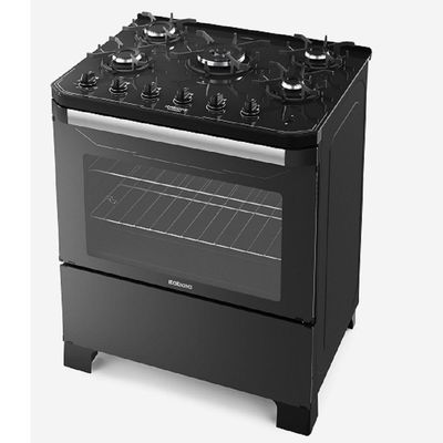 Fogão Itamaster 5 Bocas Com Acendimento Automático Itatiaia Preto Bivolt