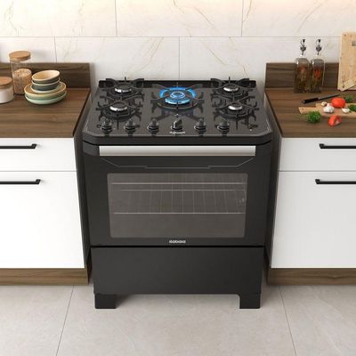 Fogão Itamaster 5 Bocas Com Acendimento Automático Itatiaia Preto Bivolt