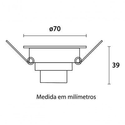 Spot Led Embutir Quadrado 3w 3000k Branco Blumenau Branco - Bivolt