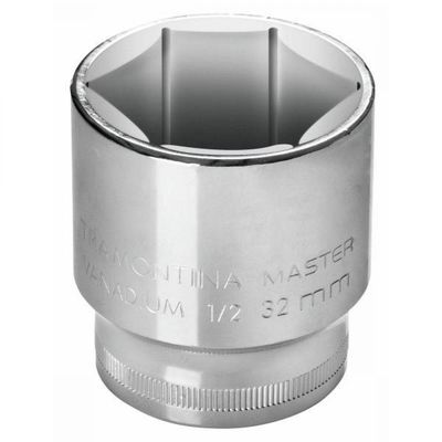 Soquete Sextavado 21 Mm Encaixe 1/2´´ com Acabamento Cromado