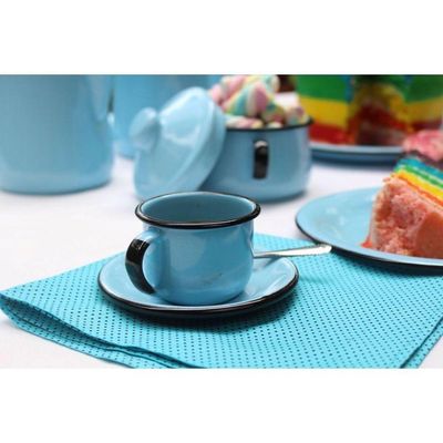 Caneca Com Bico Esmaltada Azul Claro 1 L Ewel