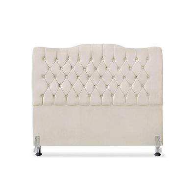 Cabeceira De Cama Box Casal 140 Cm Dunas - Veludo Bege
