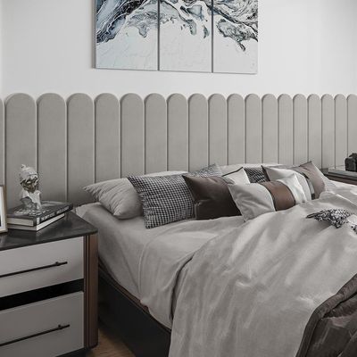 Modulo Para Cabeceira Chade Auto Adesiva Estofada 60cm X 15cm Bege Bege
